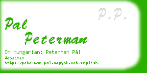pal peterman business card